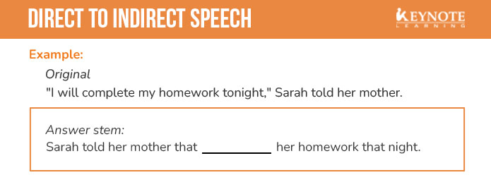 Direct to Indirect Speech