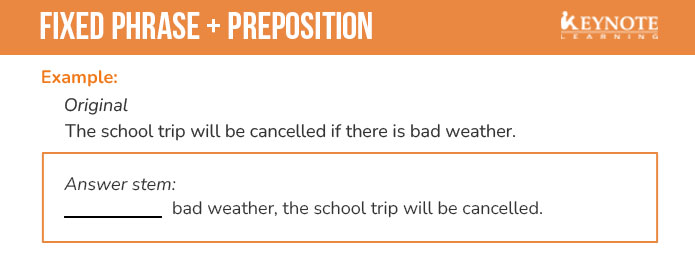 Fixed Phrase + Preposition